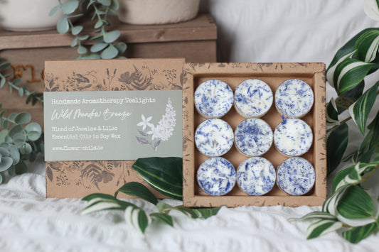 Wild Meadow Breeze Tea Light Set – 9 Pack