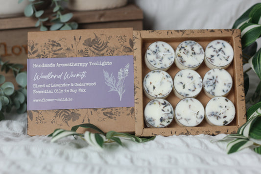 Woodland Warmth Tea Light Set – 9 Pack
